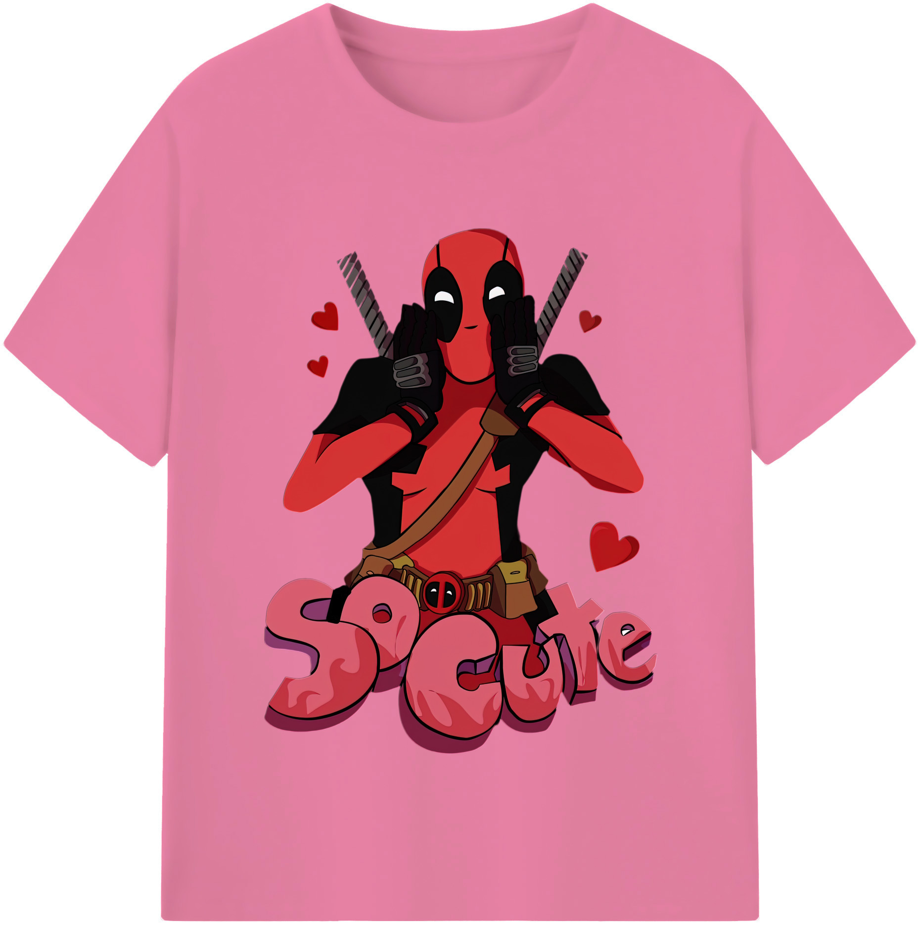 （画像用） Deadpool デッドプール 綿100％半袖Tシャツ（フロントプリント）